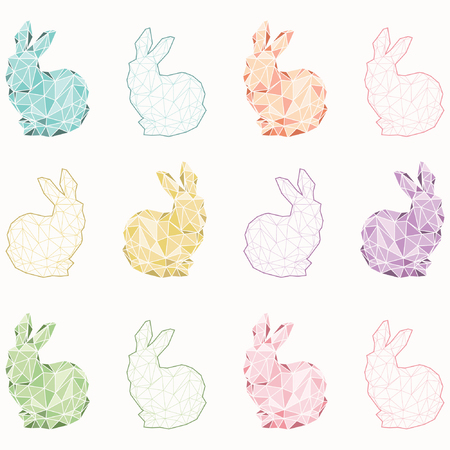 Geometric Easter Bunnyのイラスト素材