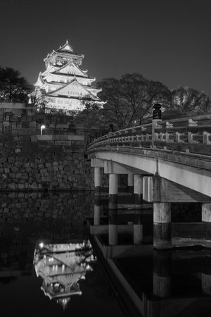 Osaka castle in Japanのeditorial素材