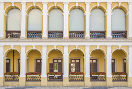 portuguese colonial architecture in Macau, Chinaの写真素材