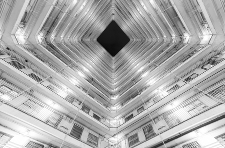 highrise residential building in Hong Kong cityの写真素材