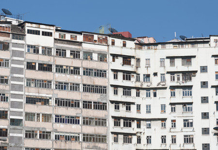 Abandoned residential building in Hong Kongの写真素材