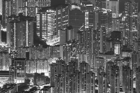 Aerial view of Hong Kong cityの写真素材