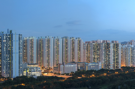 Panorama view of public estate in Hong Kongの写真素材