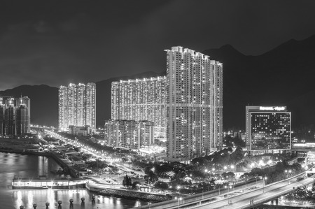 High rise residential building in Hong Kongの写真素材