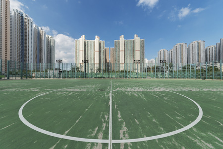 Public estate in Hong Kong cityの写真素材