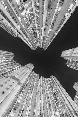 highrise residential building in Hong Kong cityの写真素材