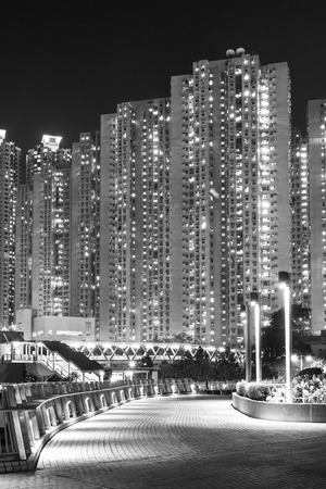 High rise residential building in Hong Kong cityの写真素材