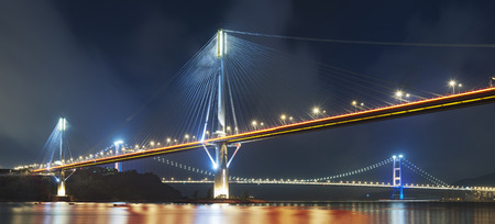 Ting Kau Bridge and Tsing Ma Bridge in Hong Kong
