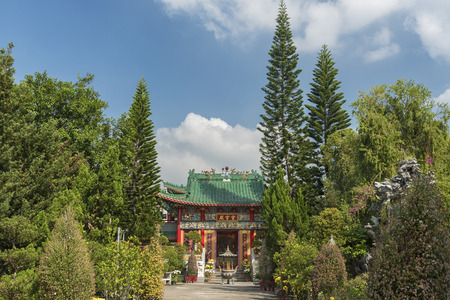Chinese temple - Wun Chuen Sin Koon in Hong Kong, Chinaの写真素材