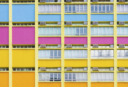 Colorful facade of buildingの写真素材