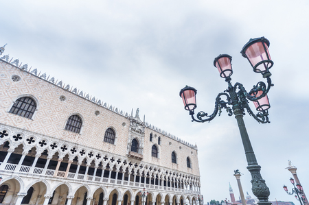 Doge's Palace on San Marco square, Venice, Italyの写真素材