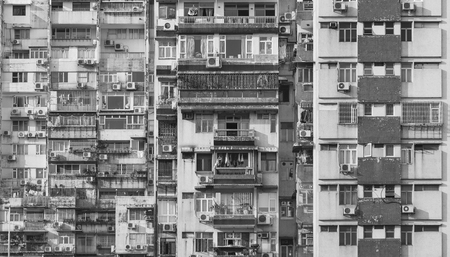 Old apartment building in Macauの写真素材