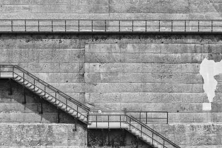 Walkway and stairway on Damの写真素材