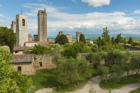 San Gimignano Medieval Village,Tuscany, Italy, Europeの写真素材