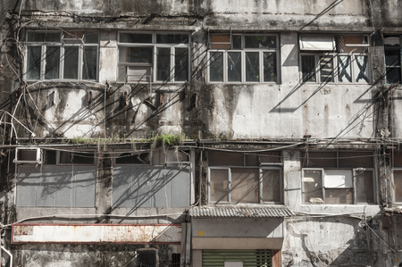 Abandoned building in Hong Kongの写真素材
