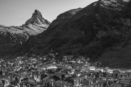 Mountain Matterhorn in Zermatt, Switzerlandの写真素材