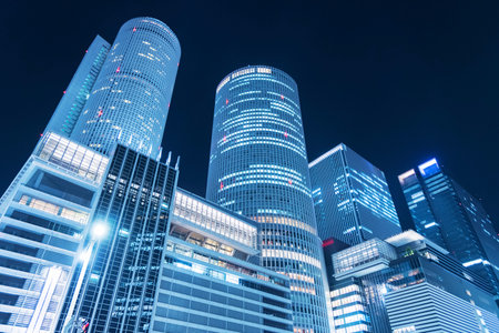High rise office building in Nagoya City, Japanのeditorial素材