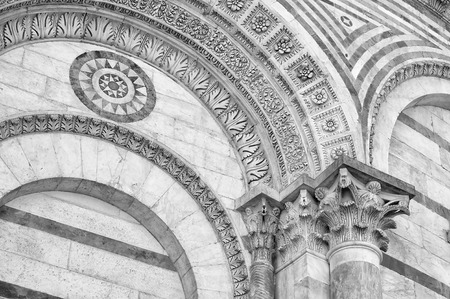 Details of classic architecture in Pisa, Tuscany, Italyの写真素材