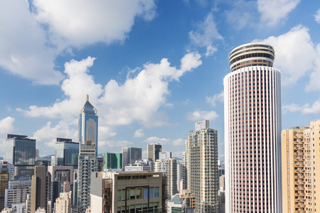 Skyline of Hong Kong cityの写真素材
