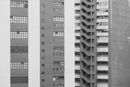 High rise building with Fire escapeの写真素材