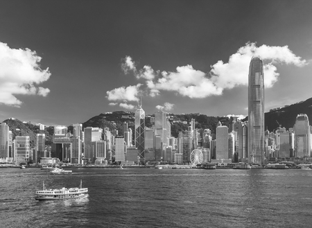 Victoria Harbor of Hong Kong cityの写真素材