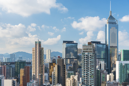 Skyline of Hong Kong cityの写真素材
