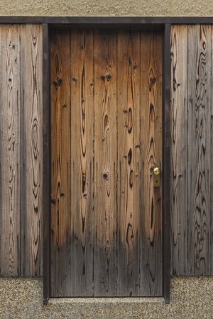 Antique wooden doorの写真素材