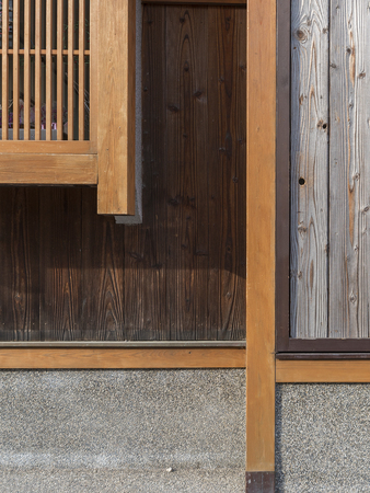 Closeup view of historical house in Kyoto, Japanの写真素材