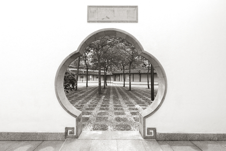 Scenery of Chinese gardenの写真素材