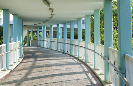Empty pedestrian walkwayの写真素材