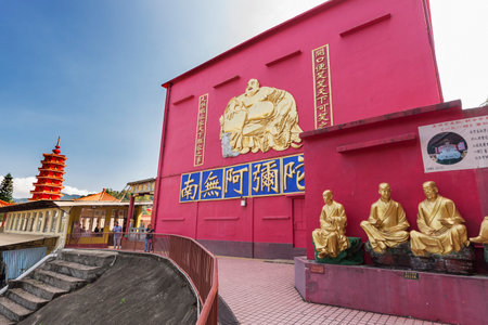 Hong Kong, China - May 13, 2018 : Ten Thousand Buddhas Monastery in Hong Kong, Chinaのeditorial素材