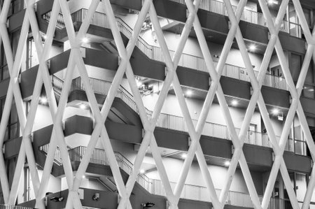 Modern building abstract background patternのeditorial素材