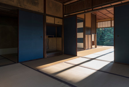 interior of Traditional Japanese house in Katsura, Arashiyama, Kyoto, Japanのeditorial素材
