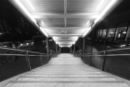 Stairway of modern pedistrican walkwayの写真素材