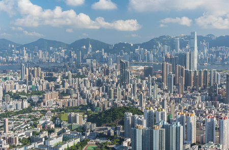 Skyline of midtown of Hong Kong cityの写真素材