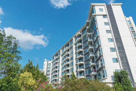 Residential building in Hong Kong cityのeditorial素材