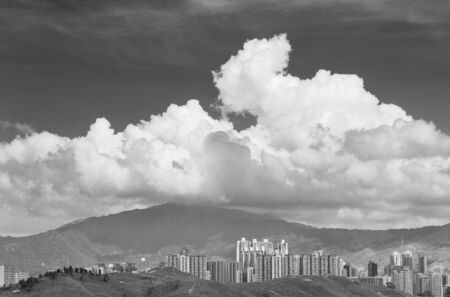 Cloud over skyline of Hong Kong cityの写真素材