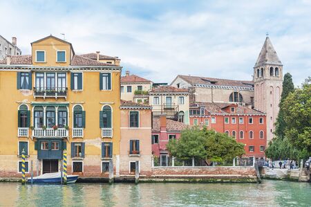 idyllic landscape of grand canal of Venice, Italyの写真素材