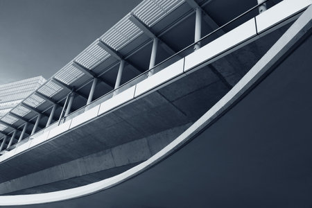 Exterior of modern architecture. Building abstract backgroundのeditorial素材