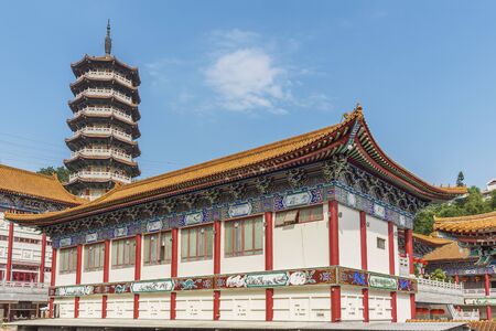 Chinese temple Western Monastery in Hong Kong, Chinaの写真素材