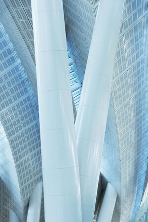 Interior of modern architecture. Building abstract background