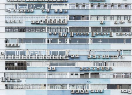 Exterior of industrial building in Hong Kong cityの写真素材