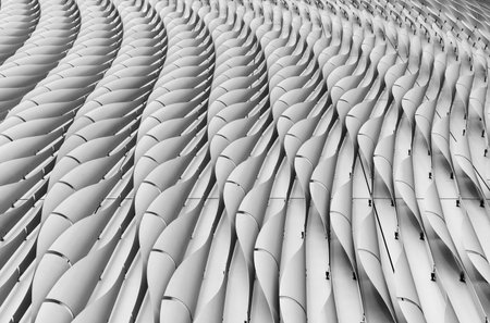 Exterior of modern architecture. Building abstract backgroundのeditorial素材