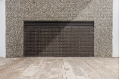 Air vent on brick wall for background or textureの写真素材