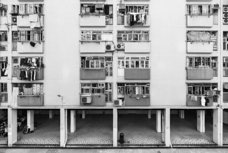 Exterior of public estate of Hong Kong cityの写真素材