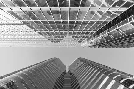 Exterior of office building. Modern architecture abstract backgroundの写真素材