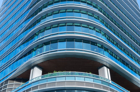 Exterior of modern architecture. Building abstract background
