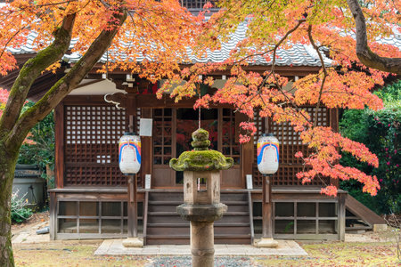 Altar of Japanese temple Shinnyodo Temple in Kyoto, Japanのeditorial素材