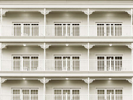 Exterior of classic building in American styleの写真素材
