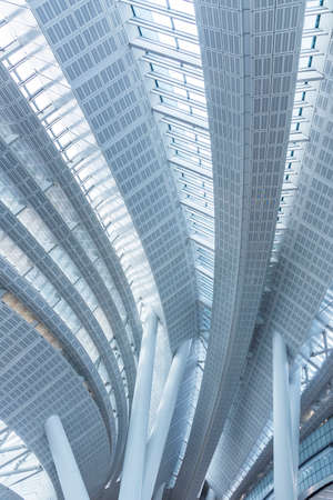Interior of modern architecture. Building abstract background